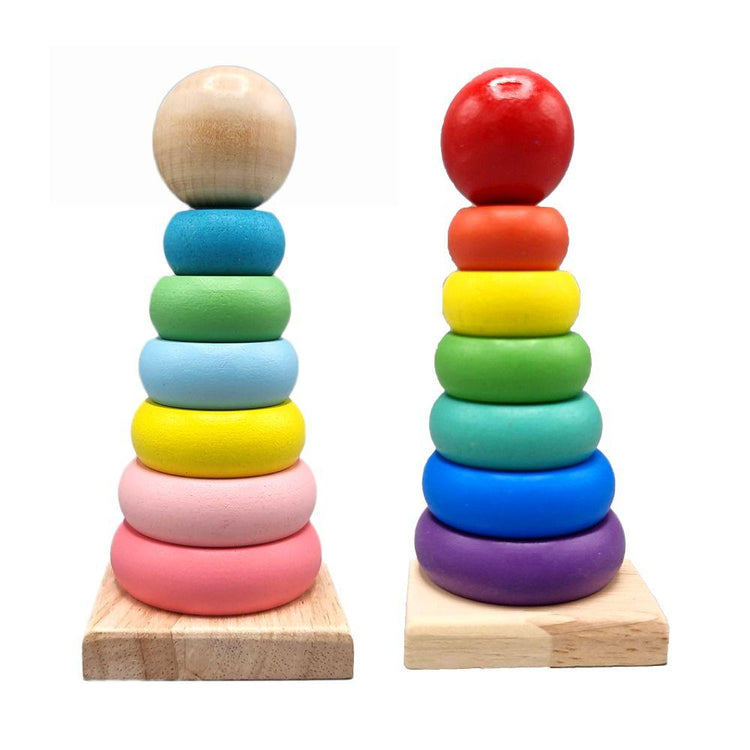Wooden Rainbow Tower Small W-9