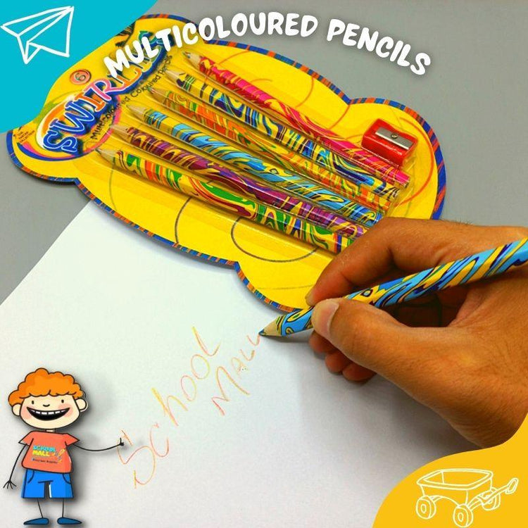 Multicolored Pencils 6 in 1 Pack