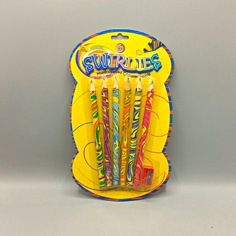 Multicolored Pencils 6 in 1 Pack
